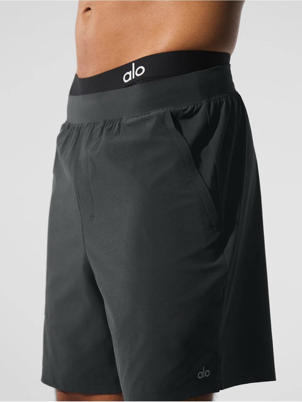 ALO Yoga Men’s Charcoal Black Athletic Shorts